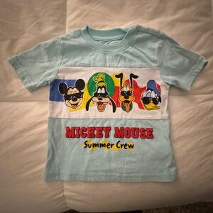 Disney Mickey Mouse Summer Crew Kids T-Shirt - Light Blue